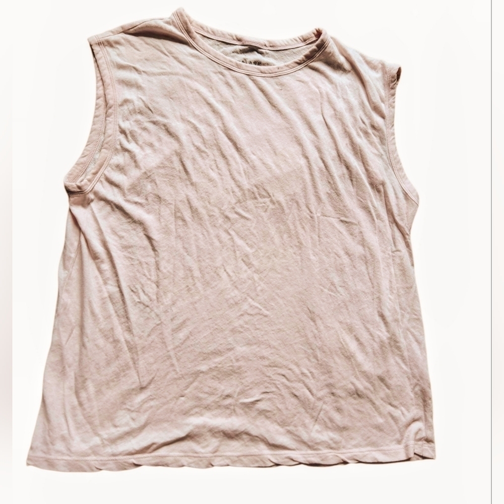 Everlane Pale Pink Sleeveless The Boyfriend Tank Large - Picture 3 of 7